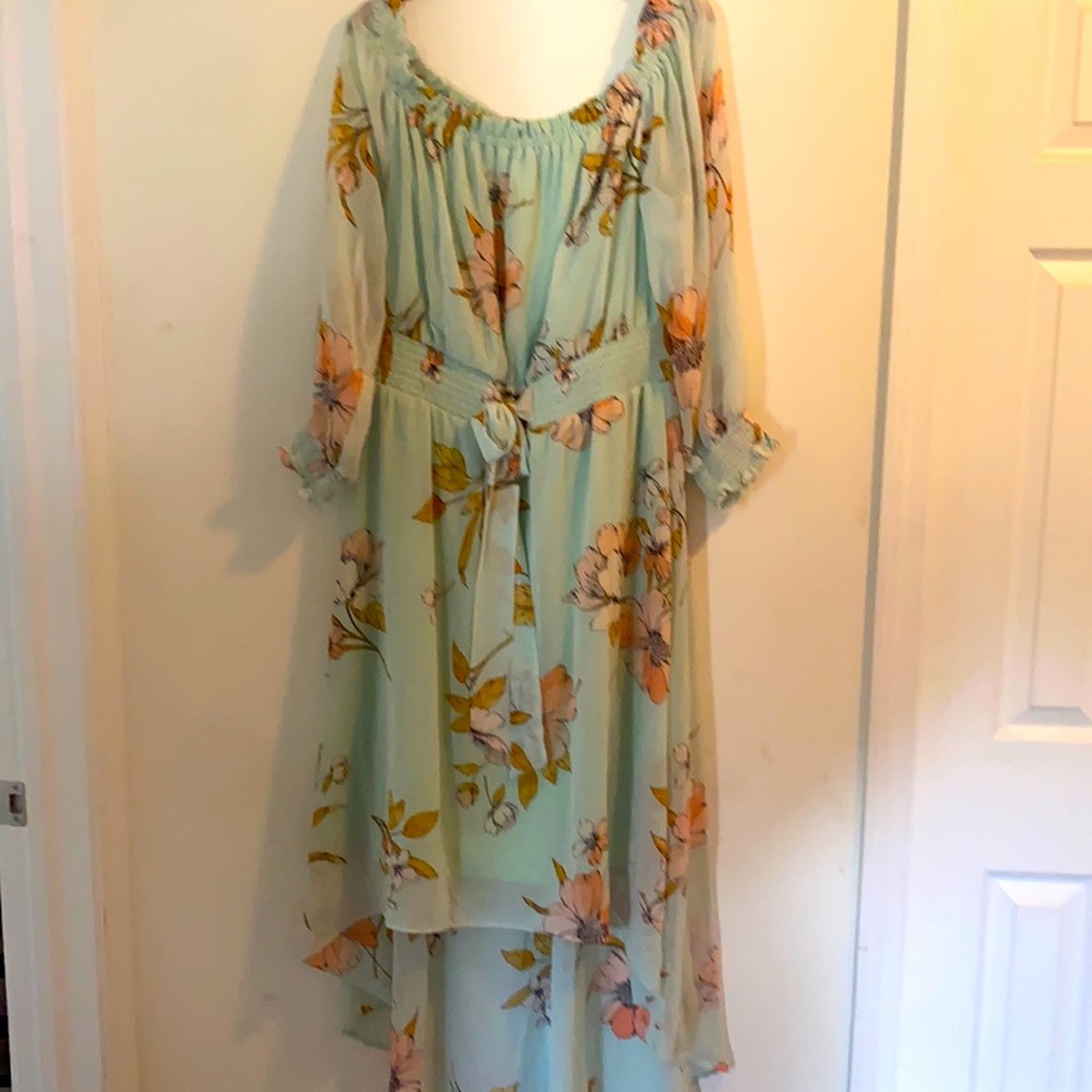 Floral Print High Low Dress